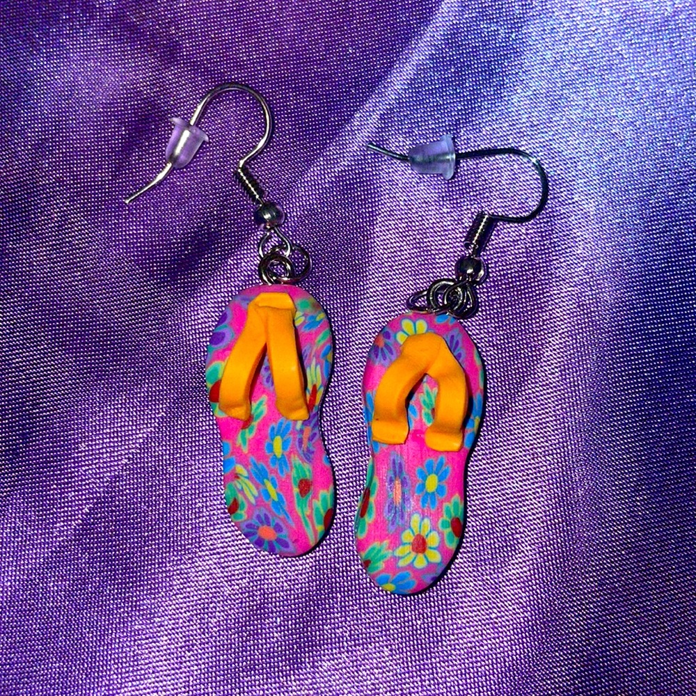 Handmade Flip Flop Y2K Earrings
